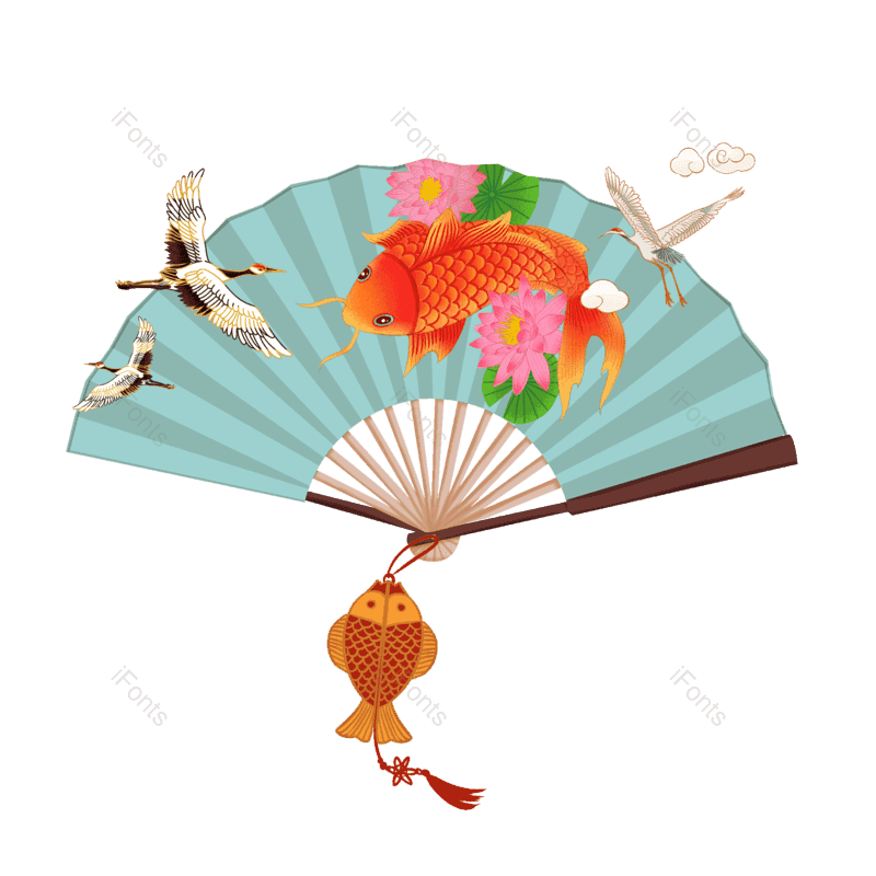 装饰图片,仙鹤元素,插画PNG,中国免抠素材
